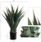 37" Artificial Agave Succulent Plant - 33 Realistic Leaves, Set of 2, Black Pots, Indoor/Outdoor Decor, Perfect for Homes & Offices - Year-Round Accent, Floral Home by Artificial Flowers